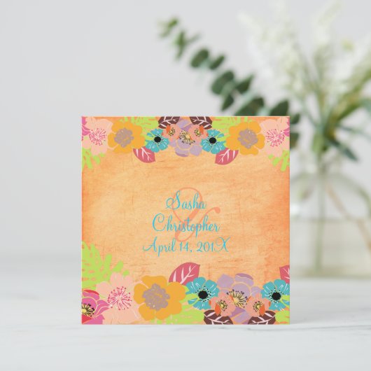 Leis/Luau/fruits bruiloft Uitnodigingen (Staand voorkant)