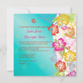 Leis/Luau/hibiscus Wedding Invitations Kaart (Achterkant)