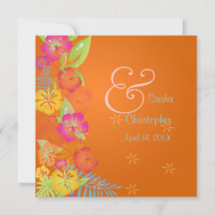 Leis/Luau/hibiscus Wedding Invitations Kaart