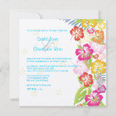 Leis/Luau/hibiscus Wedding Invitations Kaart (Achterkant)