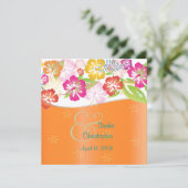 Leis/Luau/hibiscus Wedding Invitations Kaart (Staand voorkant)