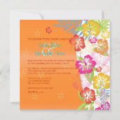 Leis/Luau/hibiscus Wedding Invitations Kaart (Achterkant)