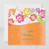 Leis/Luau/hibiscus Wedding Invitations Kaart (Voorkant)