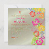 Leis/Luau/hibiscus Wedding Invitations Kaart (Achterkant)