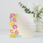 LEIS/LUAU/HIBISCUS WEDDING INVITATIONS KAART (Staand voorkant)