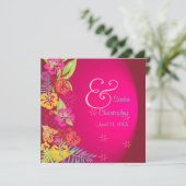 Leis/Luau/hibiscus Wedding Invitations Kaart (Staand voorkant)