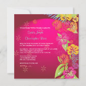 Leis/Luau/hibiscus Wedding Invitations Kaart (Achterkant)