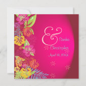 Leis/Luau/hibiscus Wedding Invitations Kaart (Voorkant)