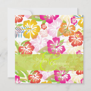 Leis/Luau/hibiscusWedding-uitnodigingen Kaart