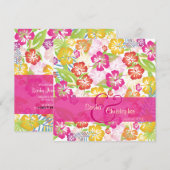 Leis/Luau/hibiscusWedding-uitnodigingen Kaart (Voorkant / Achterkant)