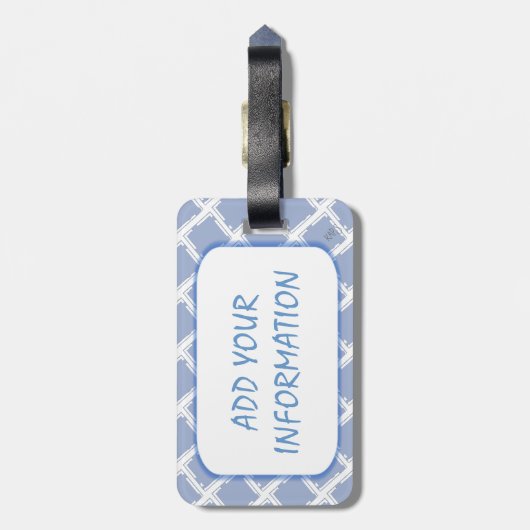 Leistblauw Bagagelabel (Achterkant verticaal)