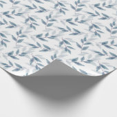 Leistblauw gelaagde Waterverf verliest patroon Cadeaupapier (Hoek)