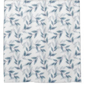 Leistblauw gelaagde Waterverf verliest patroon Douchegordijn (Voorkant)