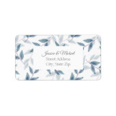 Leistblauw gelaagde Waterverf verliest patroon Etiket (Voorkant)