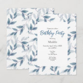 Leistblauw gelaagde Waterverf verliest patroon Kaart (Voorkant / Achterkant)