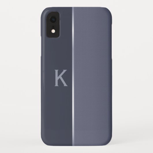 Leistblauw Monogrammed iPhone XS Hoesje (Achterkant)