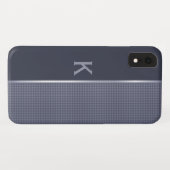 Leistblauw Monogrammed iPhone XS Hoesje (Achterkant (horizontaal))
