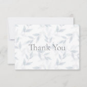 Leistblauwe Waterverf verliest patroon Bedankkaart (Voorkant)