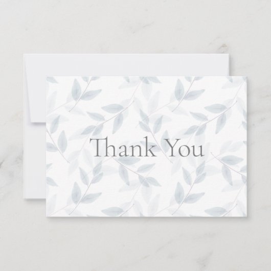 Leistblauwe Waterverf verliest patroon Bedankkaart (Voorkant)