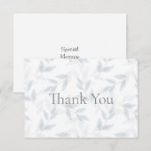 Leistblauwe Waterverf verliest patroon Bedankkaart (Voorkant / Achterkant)