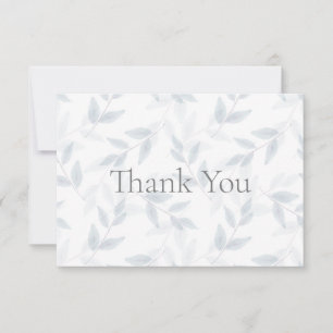 Leistblauwe Waterverf verliest patroon Bedankkaart