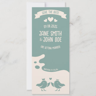 Leiste Blauwe Vogel Lied Save The Date