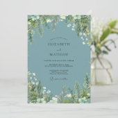 Leiste Eucalyptus Bruiloft Kaart (Staand voorkant)