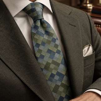 Leiste Sage Geometrische Argyle Stropdas