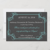 leisteen Bewaar de datum Save The Date (Achterkant)