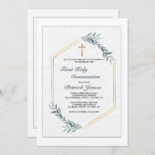 Leisteen Blauwe Varens Uitnodiging (Voorkant / Achterkant)