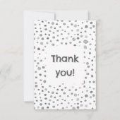 Leisteen Confetti Watercolor Stippen Bedankkaart (Voorkant)