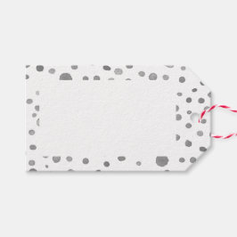 Leisteen Confetti Watercolor Stippen Cadeaubijslag Cadeaulabel