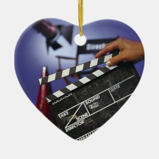 Leisteen directeur keramisch ornament (Voorkant)