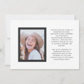 Leisteen en wit Gefeliciteerd Afstudeerder Twee Fo Aankondiging (Achterkant)