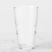 Leisteen Grijs Bloemmotief Lijnkunst Minimalistisc Glas (Links)