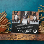 Leisteen herdenkingsquote en fotocollage voor huis fotoplaat (Zijkant)