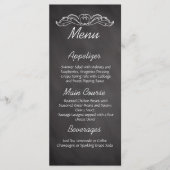 Leisteen krijtbord bruiloft Menu (Voorkant)