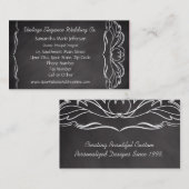 Leisteen krijtbord-look visitekaartje (Voorkant / Achterkant)