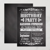  leisteen krijtbord verjaardagsfeestuitnodiging kaart (Voorkant / Achterkant)