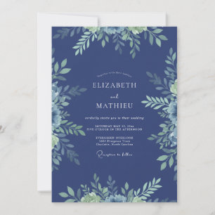 Leisteen Loof Eucalyptus Bruiloft Kaart