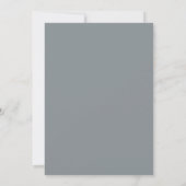 Leisteen Mauve Bloemblad Bruiloft Kaart (Achterkant)