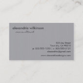Leisteen Monogram Elegant Envelope Visitekaartjes (Achterkant)