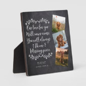 Leisteen Ontbrekend stuk Foto Collage Pet Memorial Fotoplaat (Voorkant)