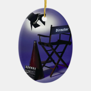 Leisteen van de directeur, Stoel & Stadium Licht 2 Keramisch Ornament
