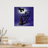 Leisteen van de directeur, Stoel & Stadium Licht 2 Poster (Keuken)