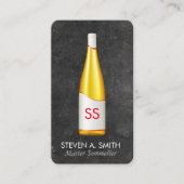 Leisteen voor wijnfles visitekaartje (Voorkant)