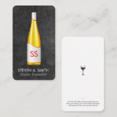 Leisteen voor wijnfles visitekaartje (Voorkant / Achterkant)