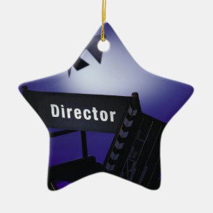 Leisteen, voorzitter en schijnwerpers van de direc keramisch ornament