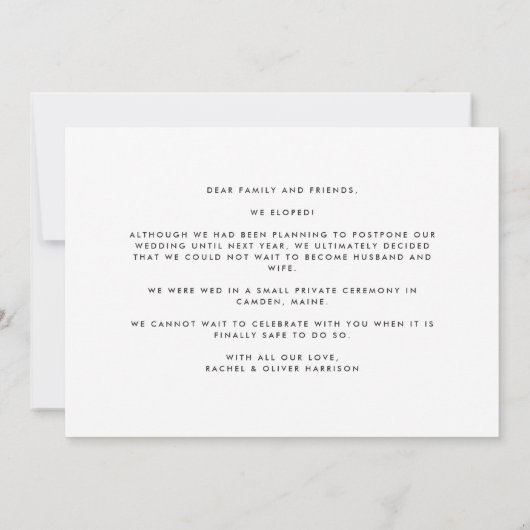 Leisteen We hebben de datum gewijzigd maar konden  Aankondiging (Achterkant)