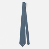 Leisteenblauw Moderne Initialen Minimalistisch Mon Stropdas (Voorkant)
